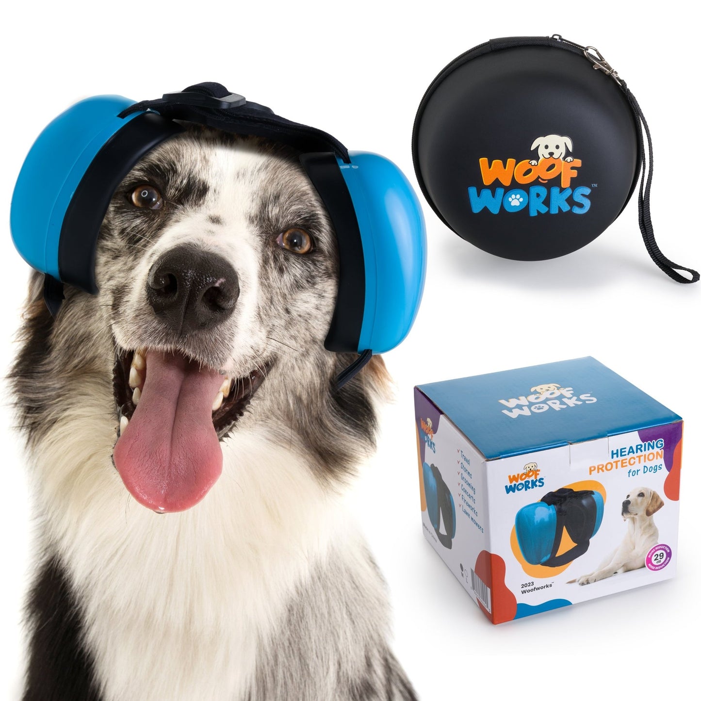 WoofWorks Dog Hearing Protection (Blue)